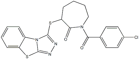 1-(4-chlorobenzoyl)-3-([1,2,4]triazolo[3,4-b][1,3]benzothiazol-3-ylsulfanyl)-2-azepanone