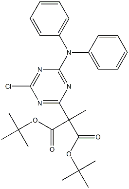 di(tert-butyl) 2-[4-chloro-6-(diphenylamino)-1,3,5-triazin-2-yl]-2-methylmalonate|