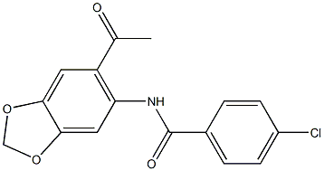 N-(6-acetyl-1,3-benzodioxol-5-yl)-4-chlorobenzamide