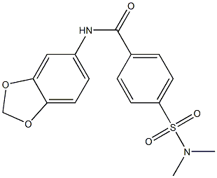 N-(1,3-benzodioxol-5-yl)-4-[(dimethylamino)sulfonyl]benzamide 结构式