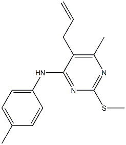 5-allyl-6-methyl-N-(4-methylphenyl)-2-(methylsulfanyl)-4-pyrimidinamine Struktur