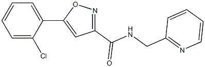 5-(2-chlorophenyl)-N-(2-pyridinylmethyl)-3-isoxazolecarboxamide Structure