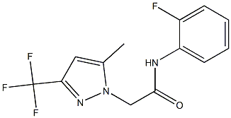 N-(2-fluorophenyl)-2-[5-methyl-3-(trifluoromethyl)-1H-pyrazol-1-yl]acetamide Struktur