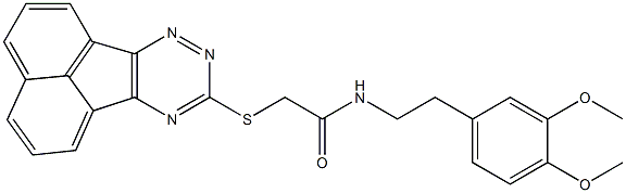 2-(acenaphtho[1,2-e][1,2,4]triazin-9-ylsulfanyl)-N-[2-(3,4-dimethoxyphenyl)ethyl]acetamide Structure