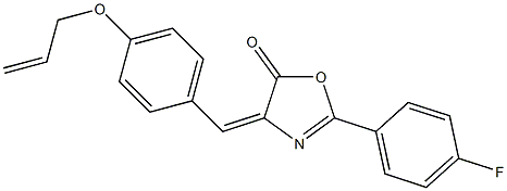 4-[4-(allyloxy)benzylidene]-2-(4-fluorophenyl)-1,3-oxazol-5(4H)-one,,结构式
