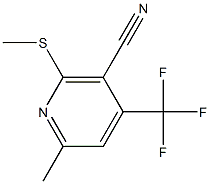 6-methyl-2-(methylsulfanyl)-4-(trifluoromethyl)nicotinonitrile,,结构式
