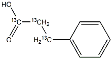 3-Phenylpropionic  acid-1,2,3-13C3, , 结构式
