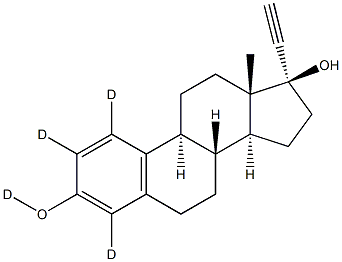 17-alpha-ethynylestradiol-d4,,结构式