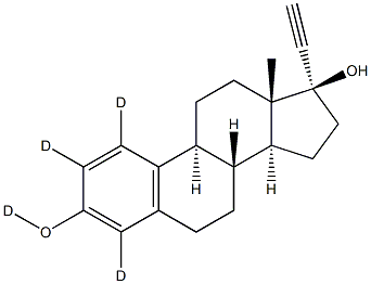 17-alpha-ethynylestradiol-d4 Structure