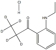 Ethylaminopropiophenone-d5 HCl,,结构式