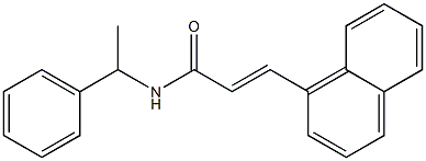 (E)-3-(1-naphthyl)-N-(1-phenylethyl)-2-propenamide,,结构式