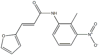 (E)-3-(2-furyl)-N-(2-methyl-3-nitrophenyl)-2-propenamide,,结构式