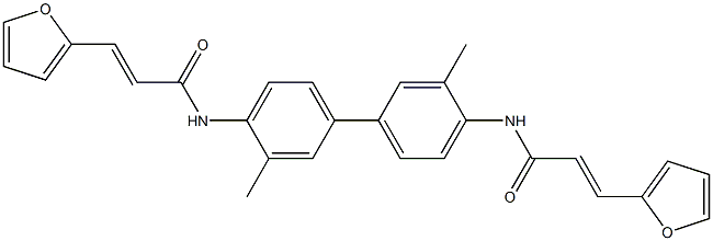 (E)-3-(2-furyl)-N-(4'-{[(E)-3-(2-furyl)-2-propenoyl]amino}-3,3'-dimethyl[1,1'-biphenyl]-4-yl)-2-propenamide,,结构式