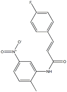 (E)-3-(4-fluorophenyl)-N-(2-methyl-5-nitrophenyl)-2-propenamide,,结构式