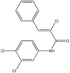 (Z)-2-chloro-N-(3,4-dichlorophenyl)-3-phenyl-2-propenamide|