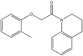 1-[3,4-dihydro-1(2H)-quinolinyl]-2-(2-methylphenoxy)-1-ethanone Structure