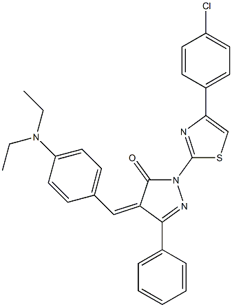  1-[4-(4-chlorophenyl)-1,3-thiazol-2-yl]-4-{(Z)-[4-(diethylamino)phenyl]methylidene}-3-phenyl-1H-pyrazol-5-one