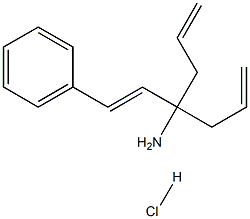 1-allyl-1-[(E)-2-phenylvinyl]but-3-enylamine hydrochloride Structure