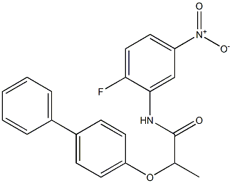 2-([1,1'-biphenyl]-4-yloxy)-N-(2-fluoro-5-nitrophenyl)propanamide