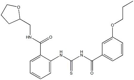 2-({[(3-propoxybenzoyl)amino]carbothioyl}amino)-N-(tetrahydro-2-furanylmethyl)benzamide