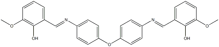 2-({[4-(4-{[(E)-(2-hydroxy-3-methoxyphenyl)methylidene]amino}phenoxy)phenyl]imino}methyl)-6-methoxyphenol Struktur
