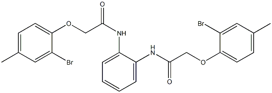 2-(2-bromo-4-methylphenoxy)-N-(2-{[2-(2-bromo-4-methylphenoxy)acetyl]amino}phenyl)acetamide Structure