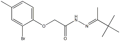 2-(2-bromo-4-methylphenoxy)-N'-[(E)-1,2,2-trimethylpropylidene]acetohydrazide|