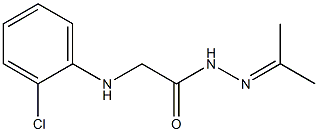 2-(2-chloroanilino)-N'-(1-methylethylidene)acetohydrazide,,结构式