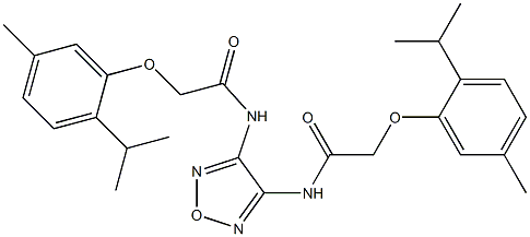  2-(2-isopropyl-5-methylphenoxy)-N-(4-{[2-(2-isopropyl-5-methylphenoxy)acetyl]amino}-1,2,5-oxadiazol-3-yl)acetamide