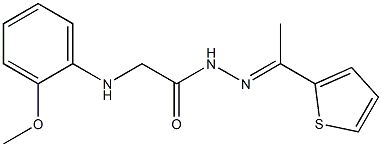 2-(2-methoxyanilino)-N'-[(E)-1-(2-thienyl)ethylidene]acetohydrazide Struktur