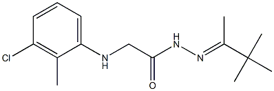 2-(3-chloro-2-methylanilino)-N'-[(E)-1,2,2-trimethylpropylidene]acetohydrazide|