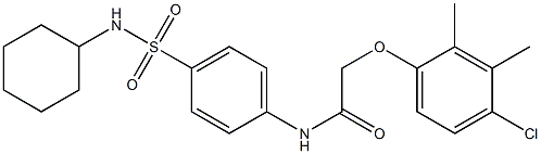 2-(4-chloro-2,3-dimethylphenoxy)-N-{4-[(cyclohexylamino)sulfonyl]phenyl}acetamide Struktur