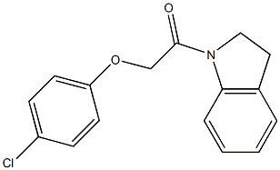 2-(4-chlorophenoxy)-1-(2,3-dihydro-1H-indol-1-yl)-1-ethanone Struktur