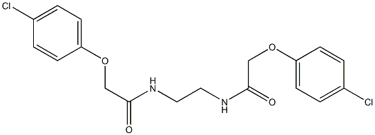 2-(4-chlorophenoxy)-N-(2-{[2-(4-chlorophenoxy)acetyl]amino}ethyl)acetamide 化学構造式