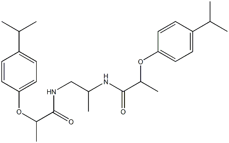 2-(4-isopropylphenoxy)-N-(2-{[2-(4-isopropylphenoxy)propanoyl]amino}-1-methylethyl)propanamide 结构式