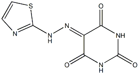 2,4,5,6(1H,3H)-pyrimidinetetrone 5-[N-(1,3-thiazol-2-yl)hydrazone] Struktur