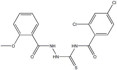 2,4-dichloro-N-{[2-(2-methoxybenzoyl)hydrazino]carbothioyl}benzamide 化学構造式