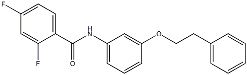 2,4-difluoro-N-[3-(phenethyloxy)phenyl]benzamide,,结构式