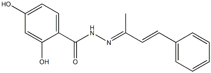 2,4-dihydroxy-N'-[(E,2E)-1-methyl-3-phenyl-2-propenylidene]benzohydrazide Structure