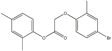 2,4-dimethylphenyl 2-(4-bromo-2-methylphenoxy)acetate,,结构式