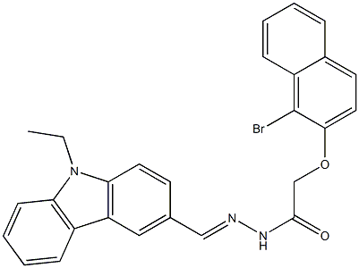  2-[(1-bromo-2-naphthyl)oxy]-N'-[(E)-(9-ethyl-9H-carbazol-3-yl)methylidene]acetohydrazide