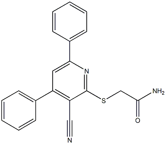 2-[(3-cyano-4,6-diphenyl-2-pyridinyl)sulfanyl]acetamide|