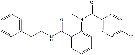 2-[(4-chlorobenzoyl)(methyl)amino]-N-phenethylbenzamide Structure