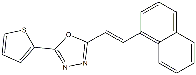 2-[(E)-2-(1-naphthyl)ethenyl]-5-(2-thienyl)-1,3,4-oxadiazole,,结构式