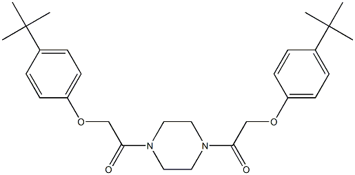 2-[4-(tert-butyl)phenoxy]-1-(4-{2-[4-(tert-butyl)phenoxy]acetyl}-1-piperazinyl)-1-ethanone|