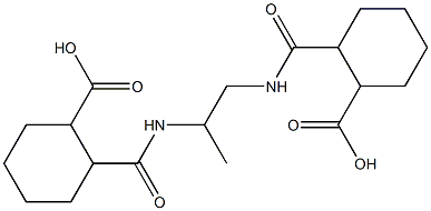 2-{[(2-{[(2-carboxycyclohexyl)carbonyl]amino}-1-methylethyl)amino]carbonyl}cyclohexanecarboxylic acid Struktur