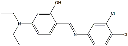 2-{[(3,4-dichlorophenyl)imino]methyl}-5-(diethylamino)phenol 结构式