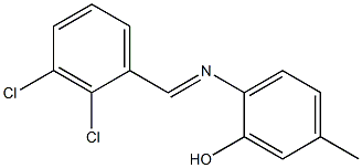 2-{[(E)-(2,3-dichlorophenyl)methylidene]amino}-5-methylphenol Structure
