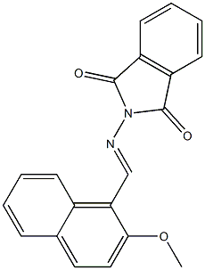 2-{[(E)-(2-methoxy-1-naphthyl)methylidene]amino}-1H-isoindole-1,3(2H)-dione Struktur
