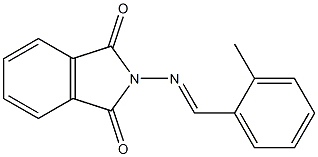 2-{[(E)-(2-methylphenyl)methylidene]amino}-1H-isoindole-1,3(2H)-dione,,结构式